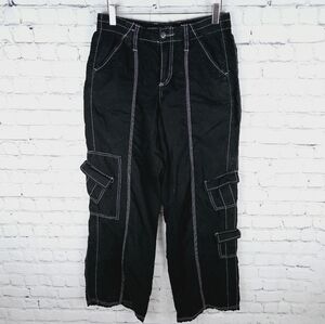 BDG URBAN OUTFITTERS | Y2K Cargo wide leg contrasting stitch detail pants